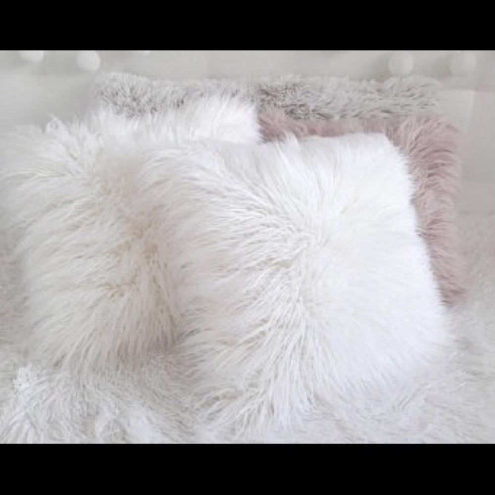 White Fur Pillows